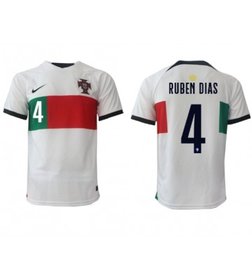 Portugal Ruben Dias #4 Replica Away Stadium Shirt World Cup 2022 Short Sleeve